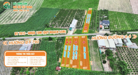 014 - 🔥 MẶT TIỀN KINH DOANH – DIỆN TÍCH LỚN – VIEW CHÍNH DIỆN NÚI BÀ – TRỤC ĐƯỜNG NHỰA DÂN SINH DT781C QH 45M– GIÁ CHỈ TỪ 1.6 TRIỆU/M² - 2.8 TRIỆU/M²🔥