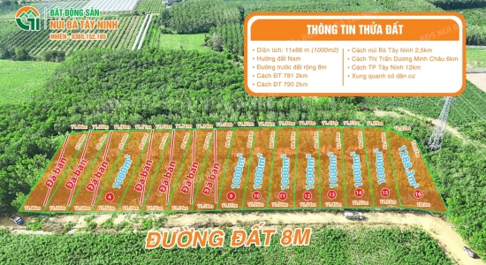 025-​ SỞ HỮU NGAY 16 LÔ SÀO ĐẸP TẠI XÃ PHAN – GẦN NÚI BÀ TÂY NINH – CHỈ 550 TRIỆU/LÔ   ​