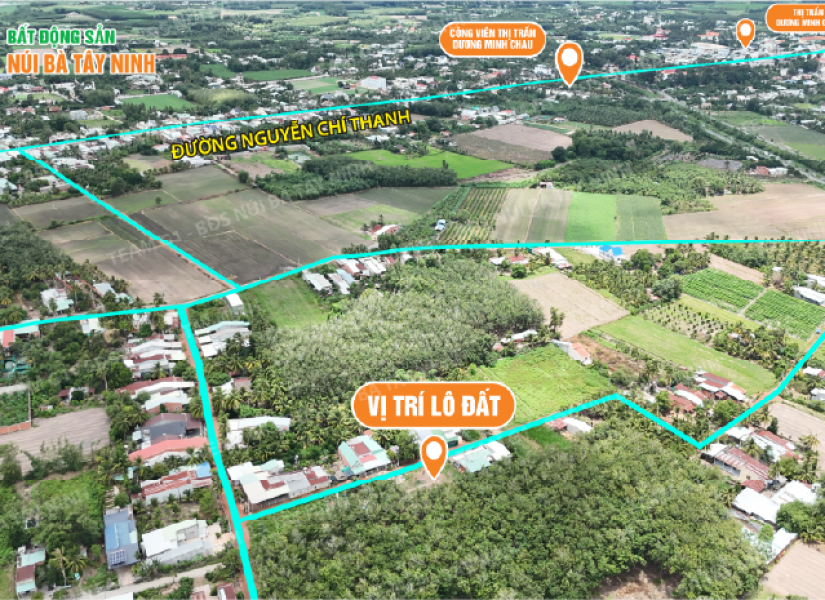 018 - 🏡 Lô đất sát ranh Thị trấn Dương Minh Châu – Khu Dân Cư, giá chỉ 370 triệu 💰