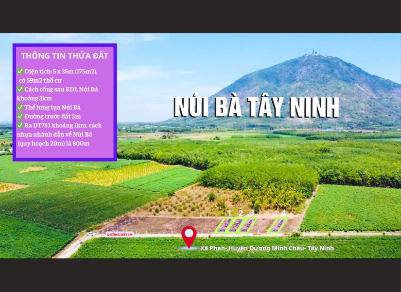 027-🏡 ĐẤT NỀN GIÁ TỐT – SỔ RIÊNG – NGAY KDL NÚI BÀ – DMC, TÂY NINH 🏡