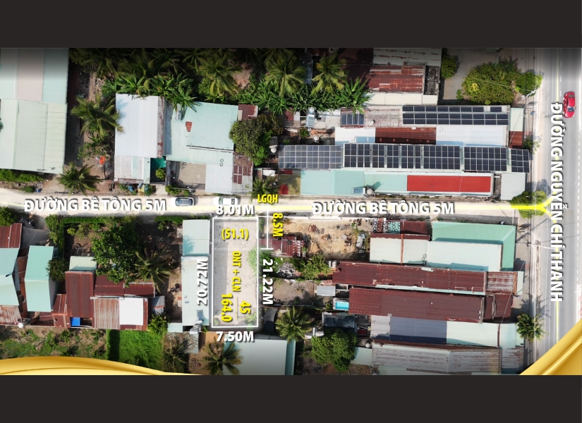 035-ĐẤT THỊ TRẤN DƯƠNG MINH CHÂU – 7,5m x 21m – CÁCH NHỰA NGUYỄN CHÍ THANH CHỈ 70m