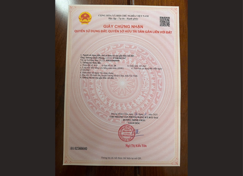 30-LÔ ĐẤT VỊ TRÍ ĐẸP TRONG CỤM DÂN CƯ LỚN – XÃ SUỐI ĐÁ- SỔ SẴN 