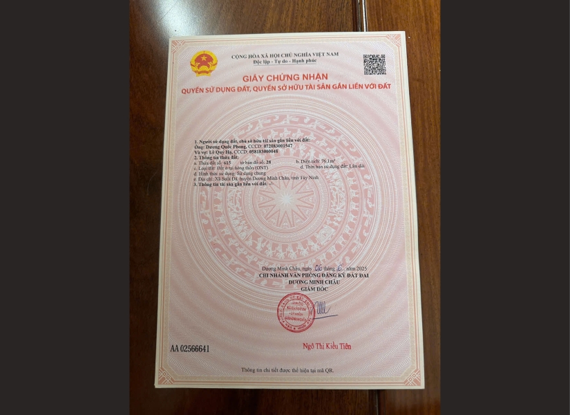 30-LÔ ĐẤT VỊ TRÍ ĐẸP TRONG CỤM DÂN CƯ LỚN – XÃ SUỐI ĐÁ- SỔ SẴN 